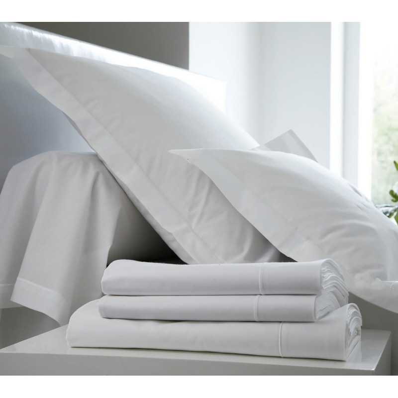 Drap uni coton blanc | Maison de la Literie Réunion