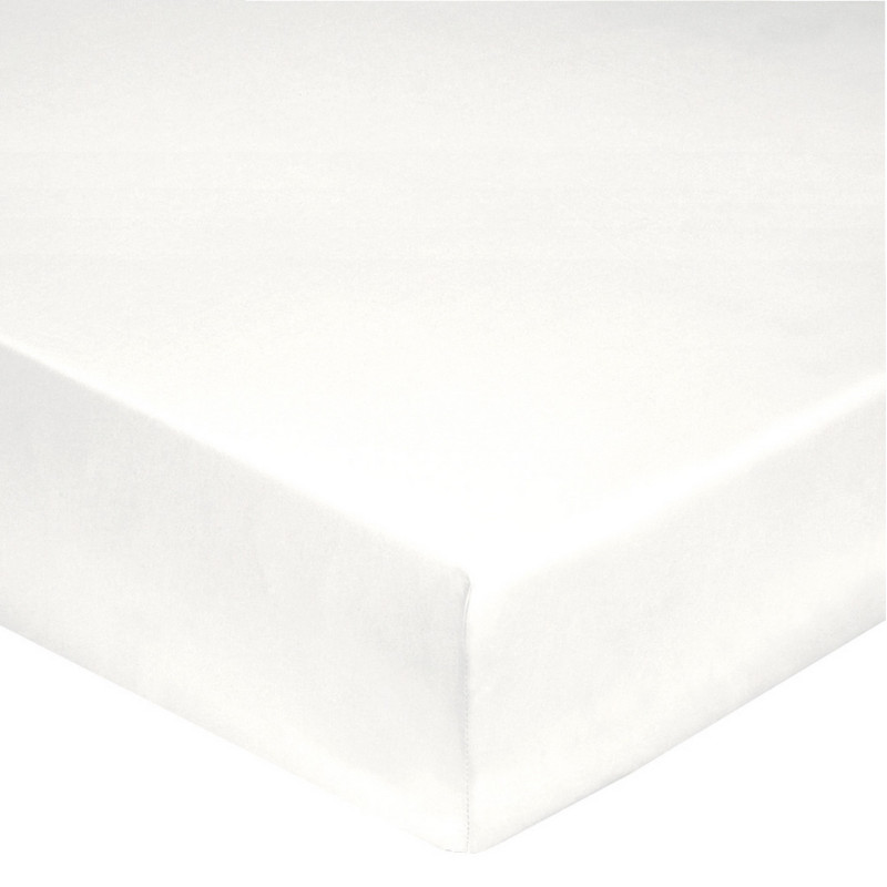Drap housse uni coton blanc | Maison de la Literie Réunion